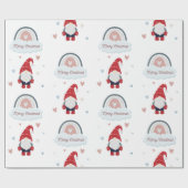 Kute kerst noordse gnoom met regenboog cadeaupapier (Vlak)