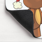 Kute kerst teddy kont kus onder mistletoe muismat (Hoek)