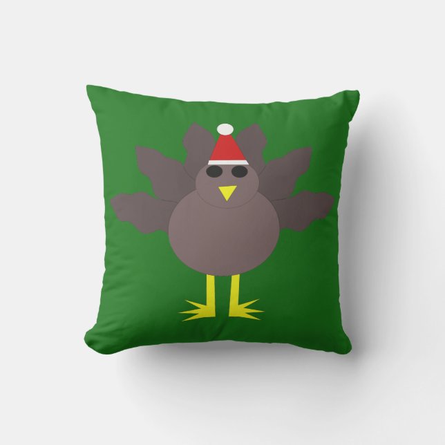 Kute kerst Turkije buitenste Pillow Buitenkussen (Voorkant)