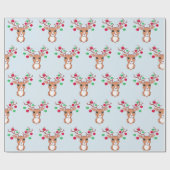 Kute kerstabel cadeaupapier (Vlak)