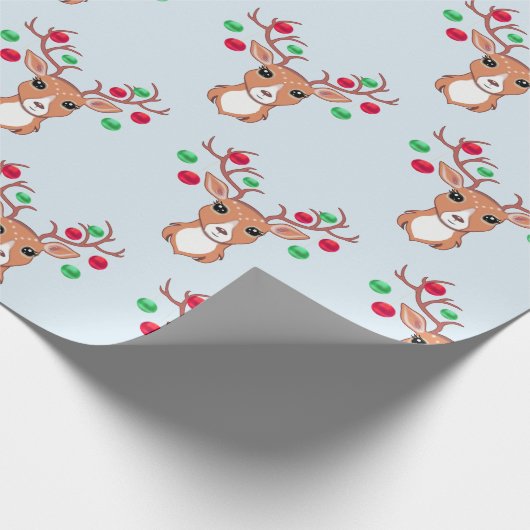 Kute kerstabel cadeaupapier (Hoek)