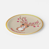 Kute kerstabel papieren bordje (Gekanteld)