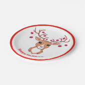 Kute kerstabel papieren bordje (Gekanteld)