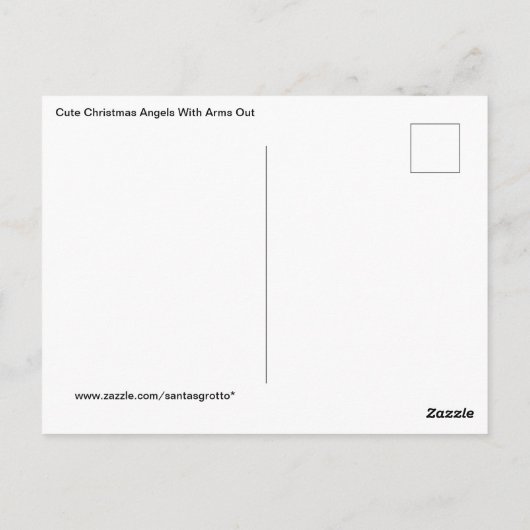 Kute kerstangels met wapens uit briefkaart (Achterkant)