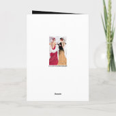 Kute kerstart deco dames toevoegen bericht feestdagen kaart (Achterkant)