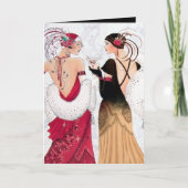 Kute kerstart deco dames toevoegen bericht feestdagen kaart (Voorkant)