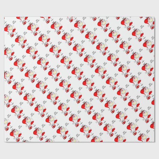 Kute kerstavond cadeaupapier (Vlak)