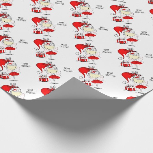 Kute kerstavond cadeaupapier (Hoek)