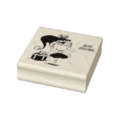 Kute kerstavond rubberstempel (Stempel)