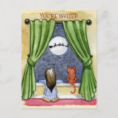 Kute kerstavond Waterverf Kat en Keukenkat Briefkaart (Voorkant)