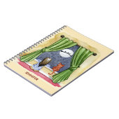 Kute kerstavond Waterverf Kat en Keukenkat Notitieboek (Linkerzijde)