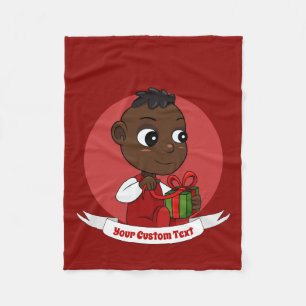 Kute kerstbaby cartoon Fleece Blanket
