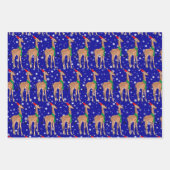 Kute kerstBaby Giraffe in een Santa Hat Inpakpapier Vel (Voorkant 2)