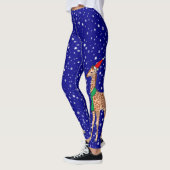 Kute kerstBaby Giraffe in een Santa Hat Leggings (Links)