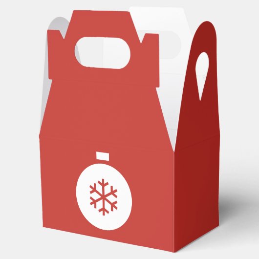 Kute kerstbal Red Favor Box Bedankdoosjes (Geopend)