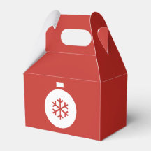 Kute kerstbal Red Favor Box
