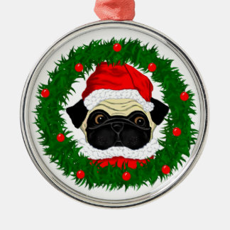 Kute kerstbeker Santa in Wreate Metalen Ornament