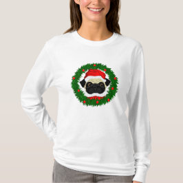 Kute kerstbeker Santa in Wreate T-shirt