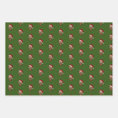 Kute kerstbevers inpakpapier vel (Voorkant 2)