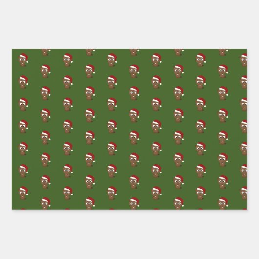 Kute kerstbevers inpakpapier vel (Voorkant 2)