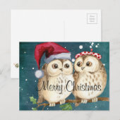 Kute kerstbezit feestdagenkaart (Voorkant / Achterkant)