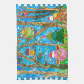 Kute kerstbezit in Petten keukenhanddoeken (Verticaal)