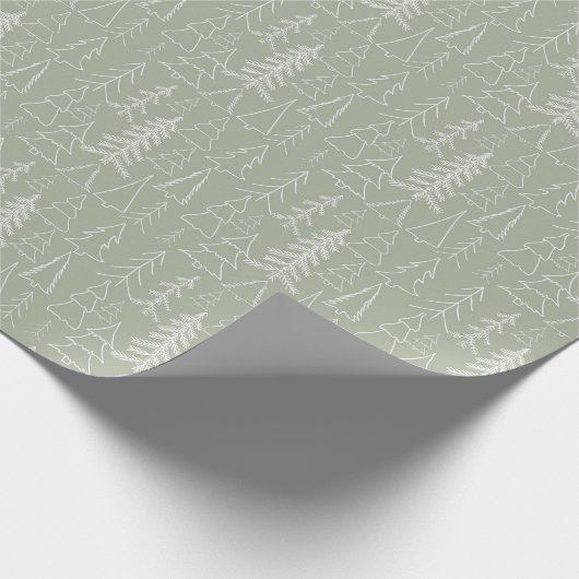 Kute kerstblindheid/sage cadeaupapier (Hoek)