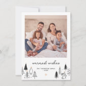 Kute kerstbomen Aangepaste groet Foto Holiday Feestdagenkaart (Voorkant)
