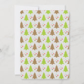 Kute kerstbomen en Polka Dots Party Invites Kaart (Achterkant)
