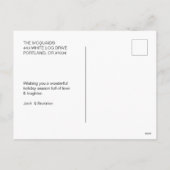 Kute kerstbomen feestdagenkaart (Achterkant)