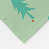 Kute kerstbomen fleece deken (Hoek)