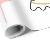 Kute kerstbomen Fun Pink Gold Girly Cadeaupapier (Rol Hoek)