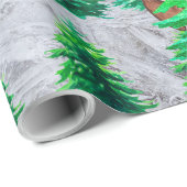 Kute kerstbomen Hond Wrapping Paper Cadeaupapier (Rol Hoek)
