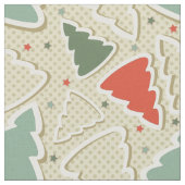 Kute kerstbomen stof (Close Up)