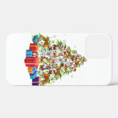 Kute kerstboom Boxer Dog Family Xmas - cadeau Case-Mate iPhone Case (Achterkant (horizontaal))