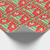 Kute kerstboom en papaverhonden met Botten Cadeaupapier (Hoek)