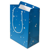 Kute kerstboom en pinguïn medium cadeauzakje (Achterkant Gekanteld)