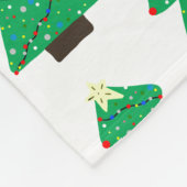 Kute kerstboom fleece deken (Hoek)