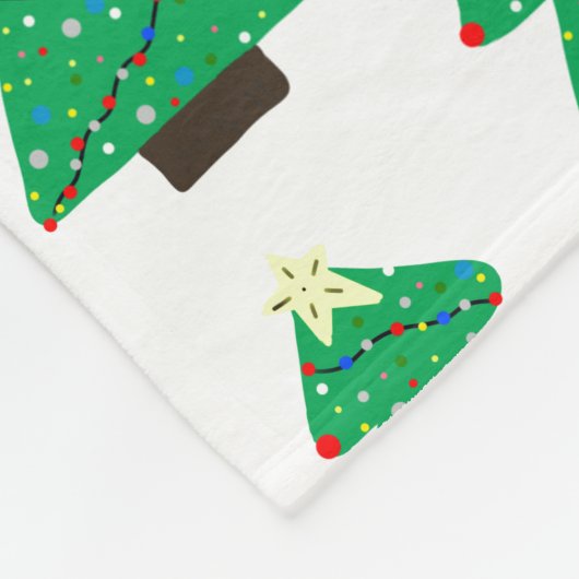 Kute kerstboom fleece deken (Hoek)