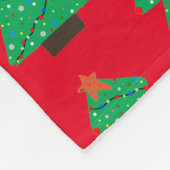 Kute kerstboom fleece deken (Hoek)