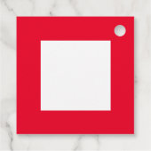 Kute kerstboom Funny Tree Mendous Red Bedankjes Labels (Achterkant)