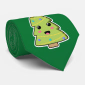 Kute kerstboom Green Festive Stropdas (Opgerold)