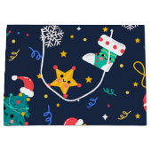 Kute kerstboom groot cadeauzakje (Voorkant)