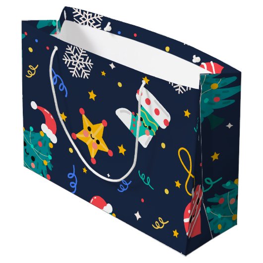 Kute kerstboom groot cadeauzakje (Achterkant Gekanteld)