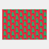 Kute kerstboom inpakpapier vel (Voorkant 3)