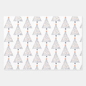 Kute kerstboom inpakpapier vel (Voorkant 3)