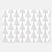 Kute kerstboom inpakpapier vel (Voorkant 2)