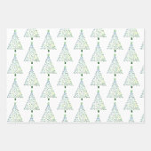 Kute kerstboom inpakpapier vel (Voorkant)