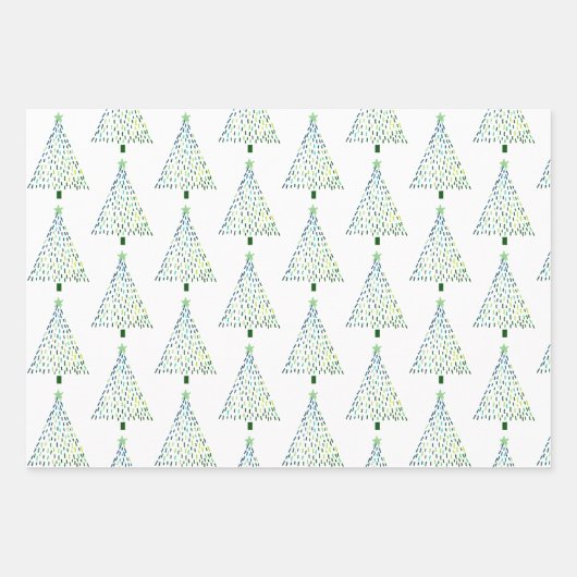 Kute kerstboom inpakpapier vel (Voorkant)