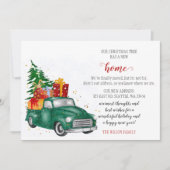 Kute kerstboom kruis verplaatst feestdagenkaart (Voorkant)